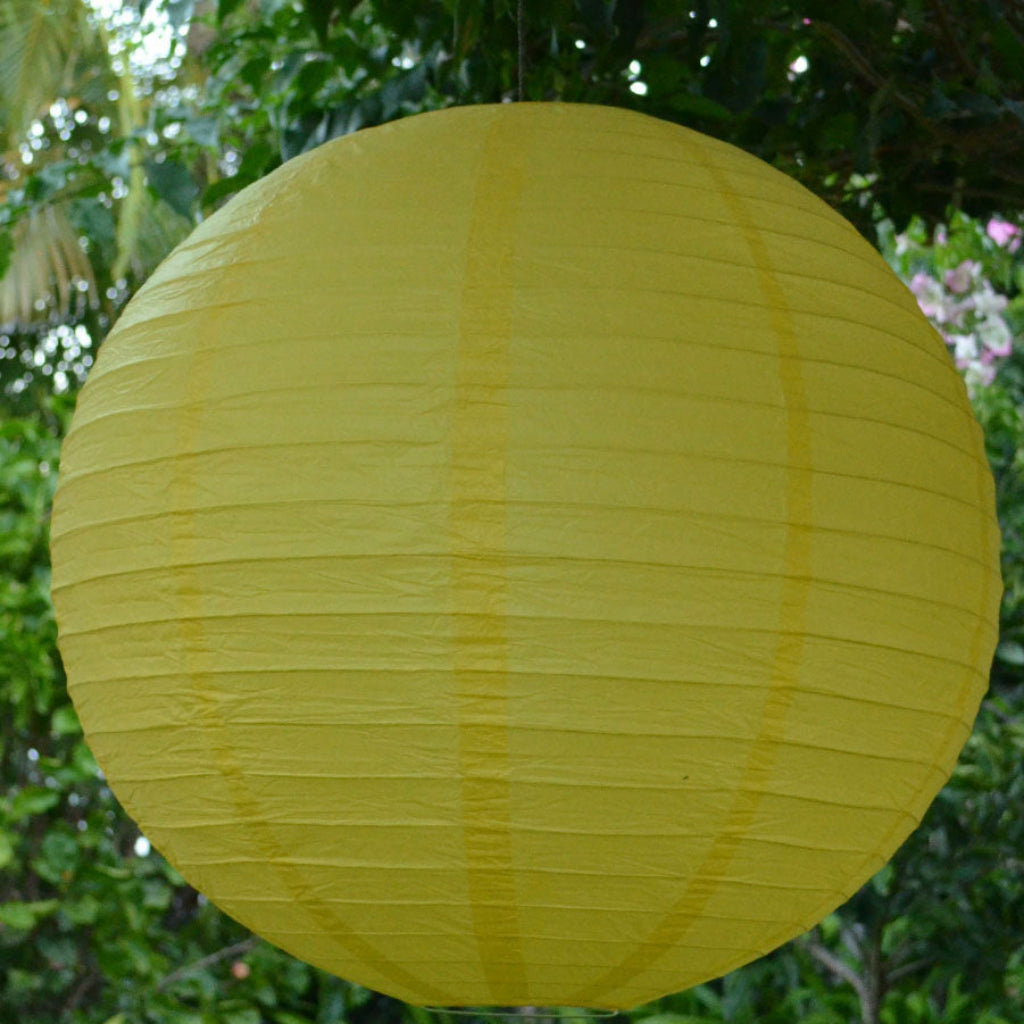 golden yellow paper lantern