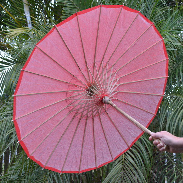 red paper parasol