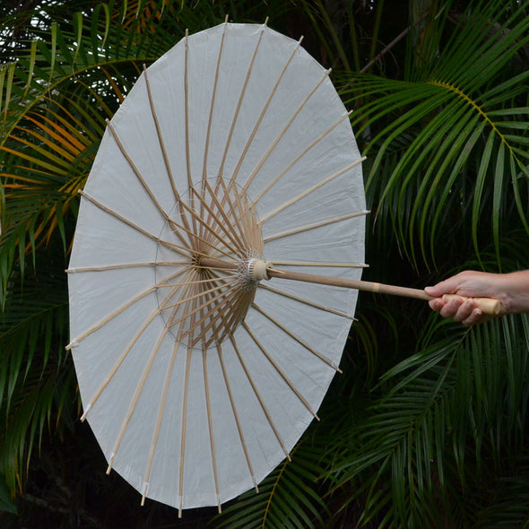 white parasol
