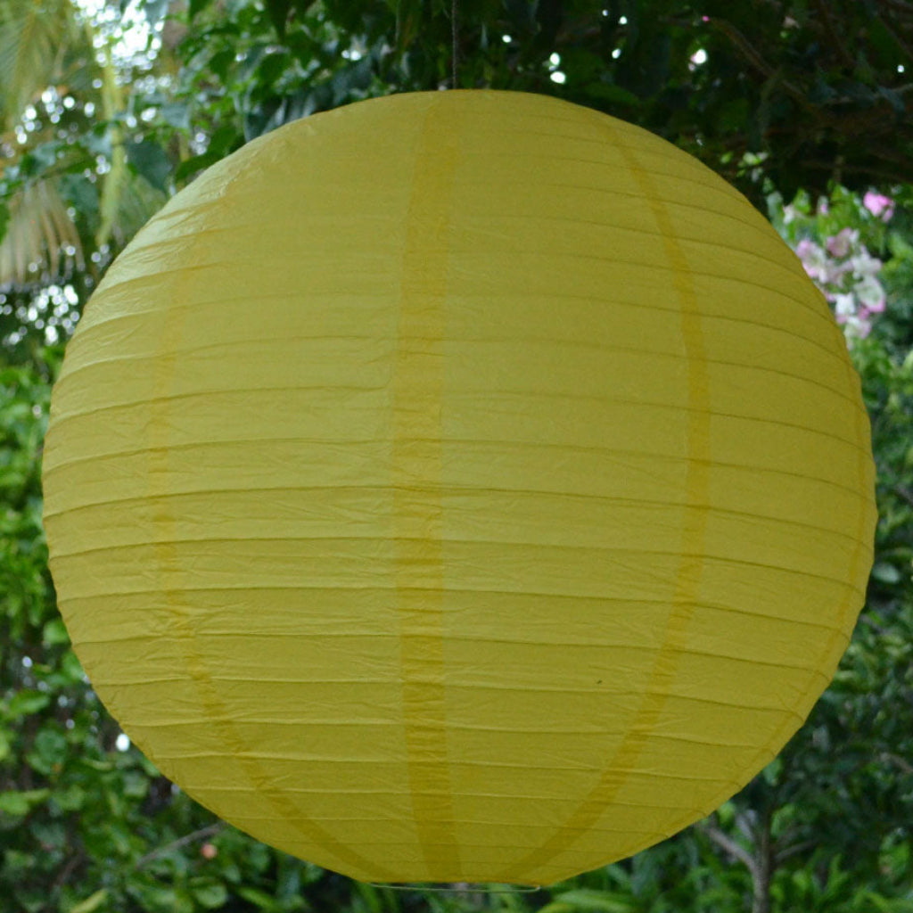 golden yellow paper lantern