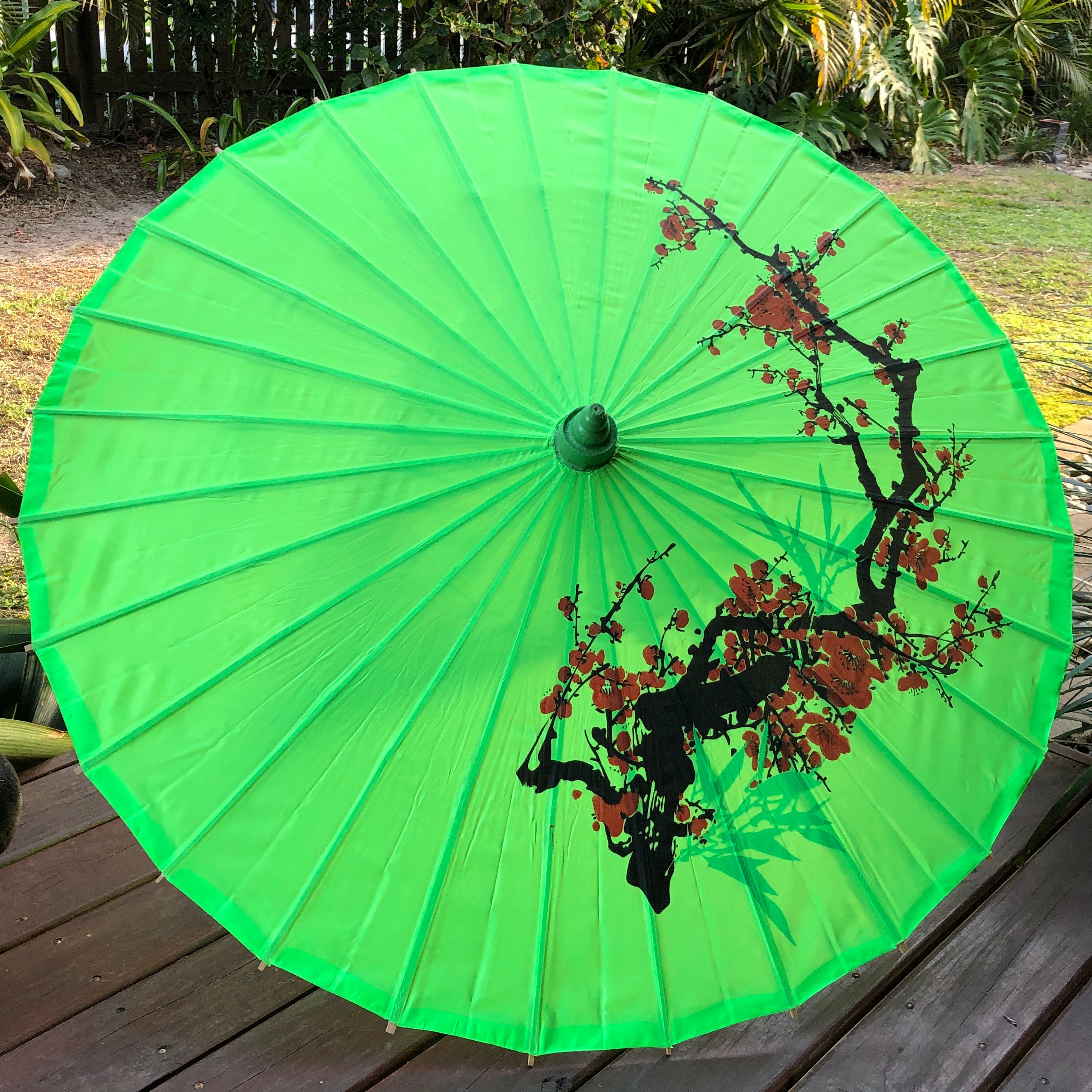 lime cherry blossom parasol