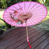 pink cherry blossom parasol