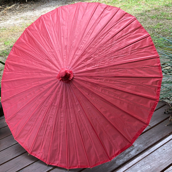 red paper parasol