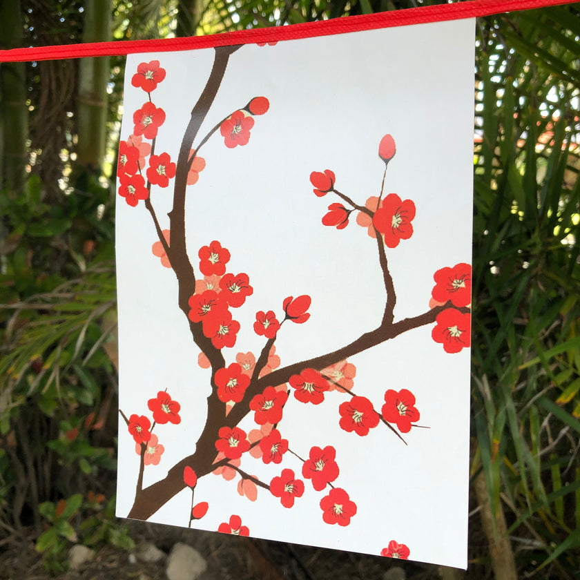 cherry blossom bunting