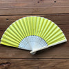 yellow silk fan