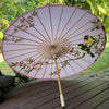 Chinese paper parasol - pink cherry blossoms and birds