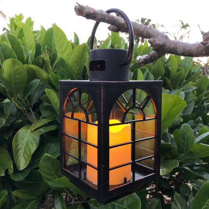 illuminated hanging candle lantern