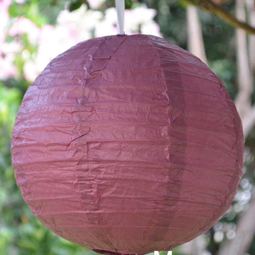 maroon paper lantern