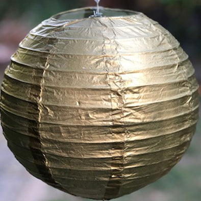 35cm Metallic Paper Lantern gold