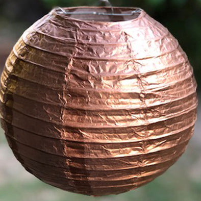 metallic paper lantern rose gold