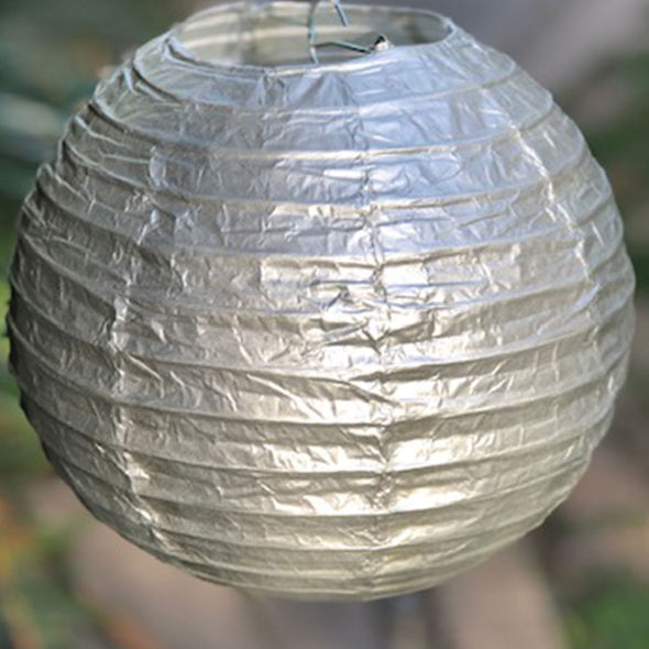35cm Metallic Paper Lantern silver