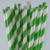 Paper Straw - Stripe Paper Straws - Pack Of 25
