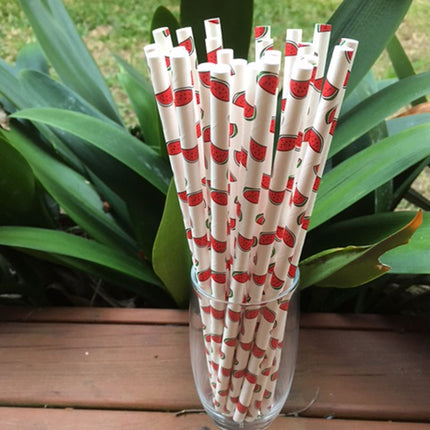 watermelon paper straws